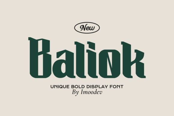 Baliok: A Modern and Chic Display Font for Small Business Branding