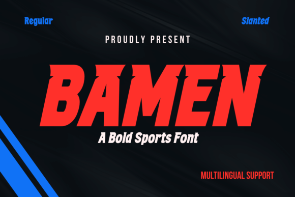 Bamen: A Modern Athletic Display Font for Small Business Branding