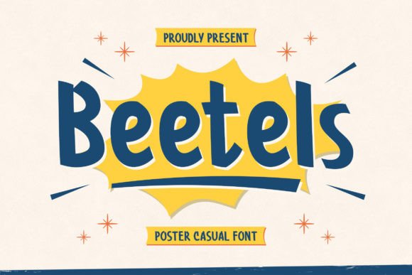Beetels Font: Playful & Strong Display Fonts for Makers