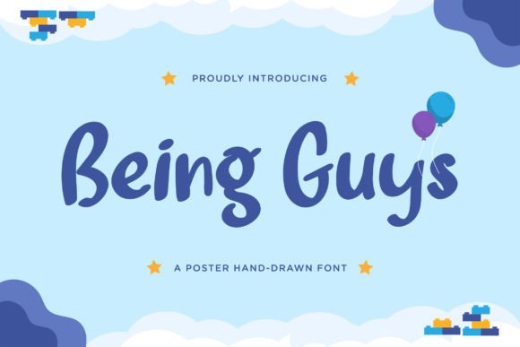 Being Guys Font: A Hand-Drawn Display Typeface for Kids-Themed Design