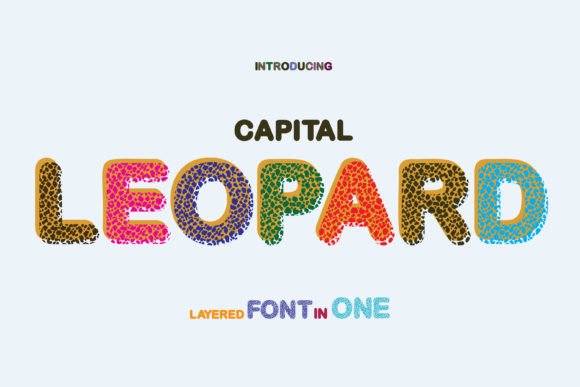 Capital Leopard Display Font for Creative Digital Brands