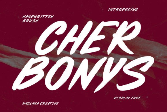 Cherbonys: A Brush-Slanted Display Font for Distinctive Branding