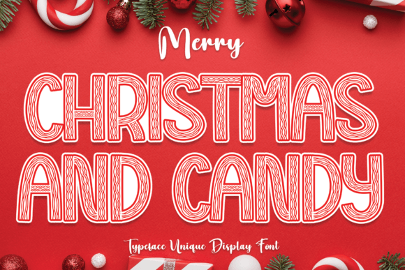 Christmas and Candy Font for Handmade Holiday Designs