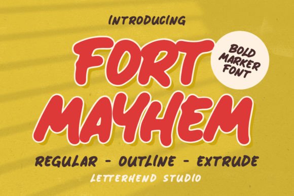 Fort Mayhem: A Bold Marker Display Font for Campaign Headlines