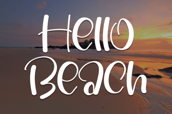 Hello Beach: A Fun & Quirky Handwritten Display Font for Digital Design