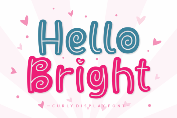 Hello Bright: A Sweet & Curly Display Font for Editorial Warmth