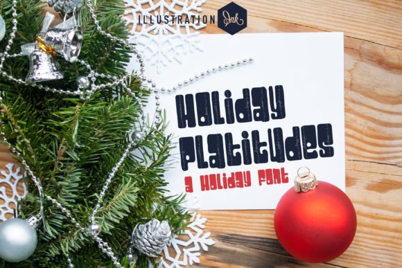 Holiday Platitudes Font: A Quirky Retro Display Font for Winter Designs
