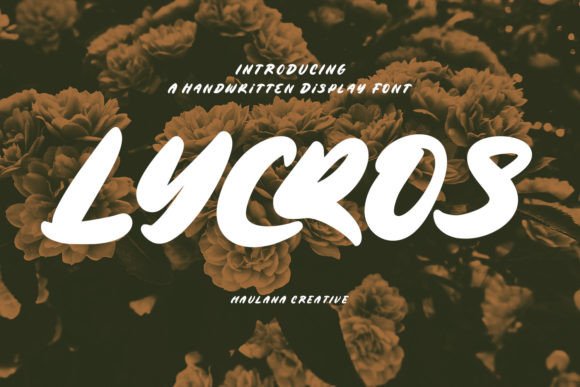 Lycros: A Slanted Handwritten Display Font for Editorial Design