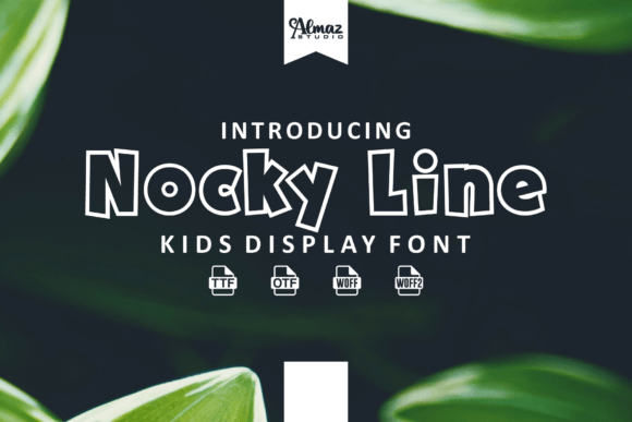 Nocky Line: A Fun and Casual Display Font for Editorial Playfulness