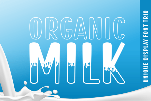 Organic Milk Font for Handmade Branding