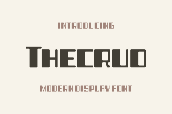Thecrud Display Font for Modern Handmade Brands