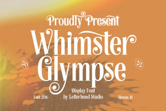 Whimster Glimpse: A Vintage Display Font for Handmade Charm