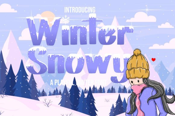 Winter Snowy Font for Festive Branding and Holiday Design